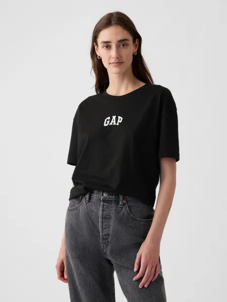 Čierne dámske tričko s logom GAP
