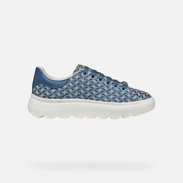Light blue women's sneakers Geox Spherica EC4.1 - Women's