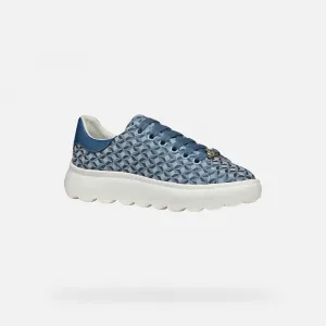 Light blue women's sneakers Geox Spherica EC4.1 - Women's