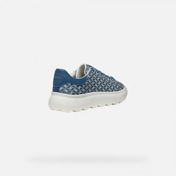 Light blue women's sneakers Geox Spherica EC4.1 - Women's