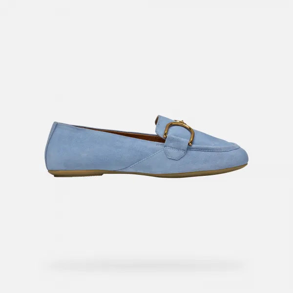 Light blue women's moccasins Geox Palmaria - Women's