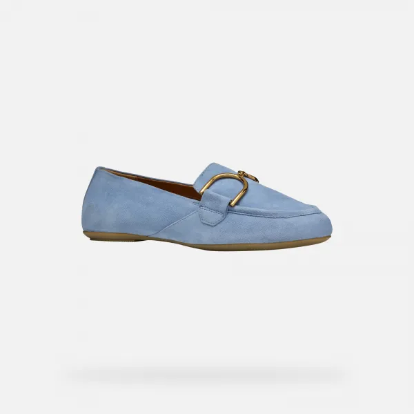 Light blue women's moccasins Geox Palmaria - Women's