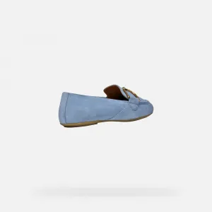 Light blue women's moccasins Geox Palmaria - Women's