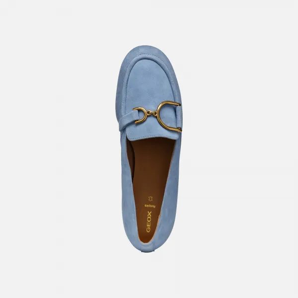 Light blue women's moccasins Geox Palmaria - Women's