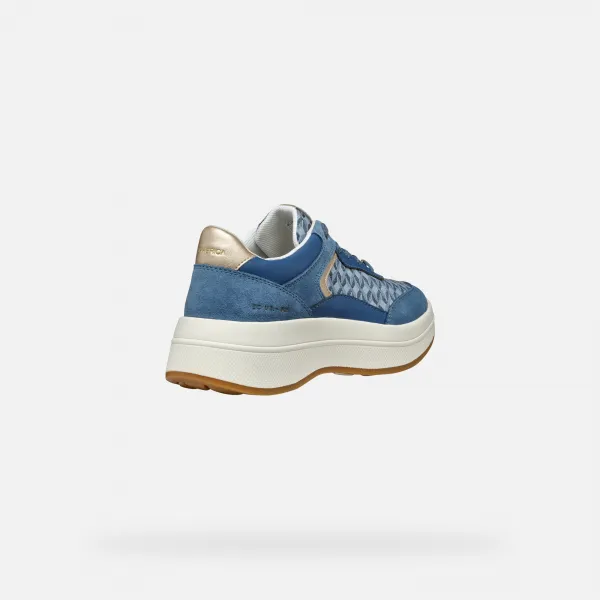 Light blue women's sneakers Geox Spherica ECUB-3 - Women's