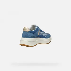 Light blue women's sneakers Geox Spherica ECUB-3 - Women's