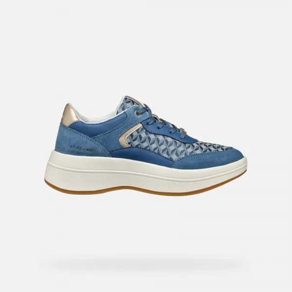 Light blue women's sneakers Geox Spherica ECUB-3 - Women's