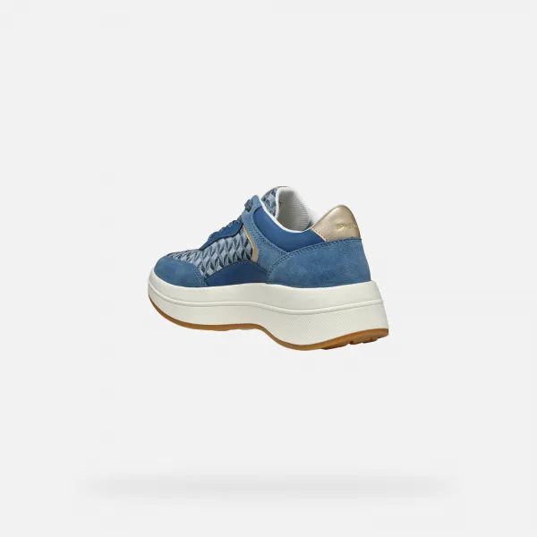 Light blue women's sneakers Geox Spherica ECUB-3 - Women's