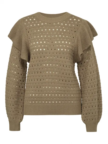 Khaki Women's Sweater with Ruffles ORSAY - Women's