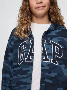 GAP V-FRCH HERITAGE LOGO Chlapčenská mikina, tmavo modrá, veľkosť
