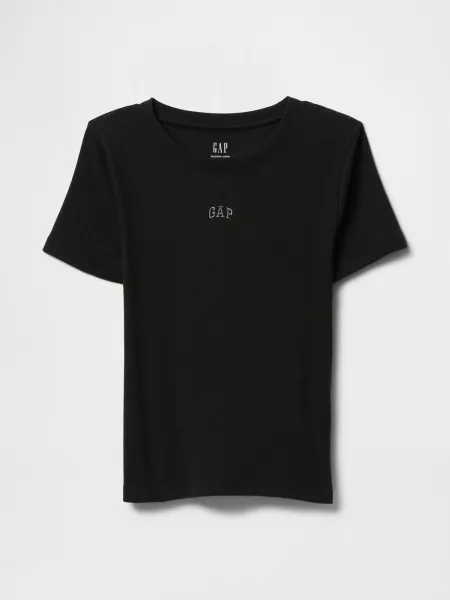 GAP MOD RIB ABBRV Dámske tričko, čierna, veľkosť