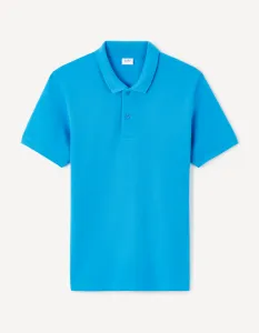 Modré pánske polo tričko Celio Teone