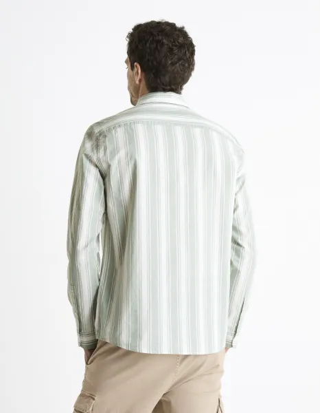 Celio Cotton Shirt Bastripes - Men's