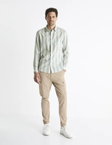 Celio Cotton Shirt Bastripes - Men's