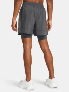 Šedé športové kraťasy Under Armour UA LAUNCH 5'' 2-IN-1 SHORTS