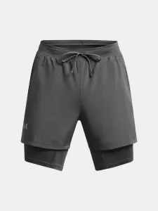 Šedé športové kraťasy Under Armour UA LAUNCH 5'' 2-IN-1 SHORTS