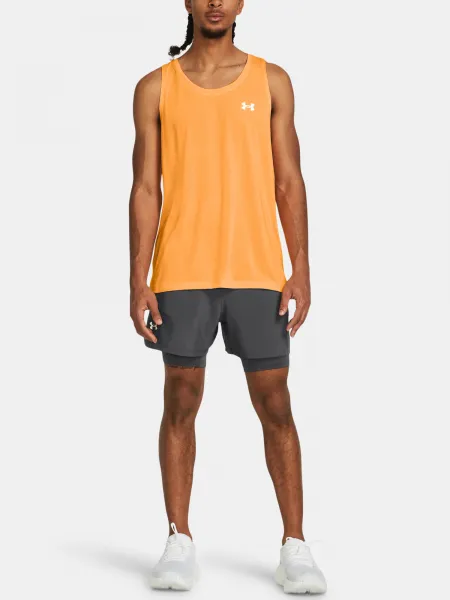 Šedé športové kraťasy Under Armour UA LAUNCH 5'' 2-IN-1 SHORTS