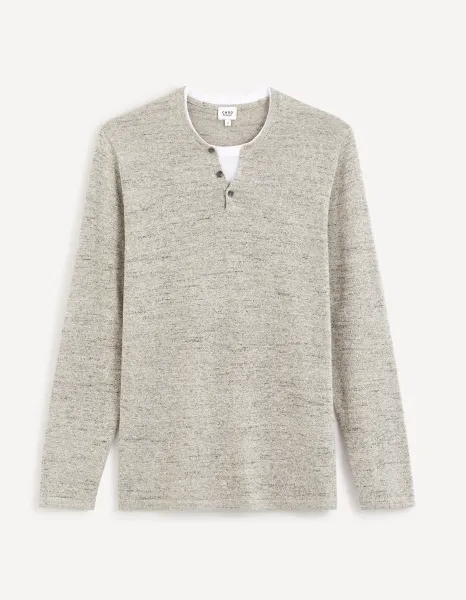Celio Sweater henley Gelano - Men's