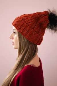 marka niezdefiniowana Čapica s fleece Warkocz K226 ruda
