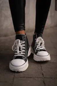 BIG STAR SHOES Zateplené Dámske Tenisky Na Platforme Eko Koža Big Star