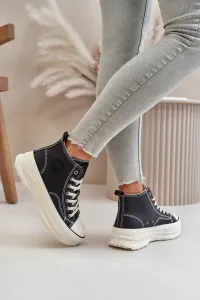 BIG STAR SHOES Zateplené Dámske Tenisky Na Platforme Eko Koža Big Star