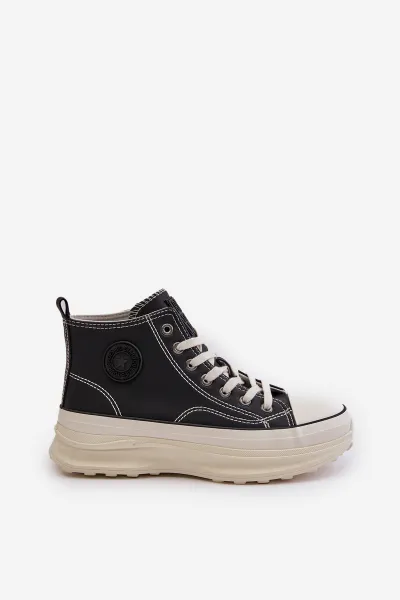 BIG STAR SHOES Zateplené Dámske Tenisky Na Platforme Eko Koža Big Star