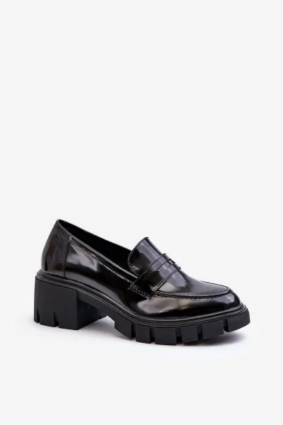 BIG STAR SHOES Dámske mokasíny na masívnom podpätku Big Star