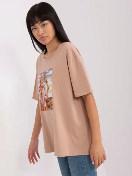 T-shirt-LK-TS-509353-1.33P-dark beige
