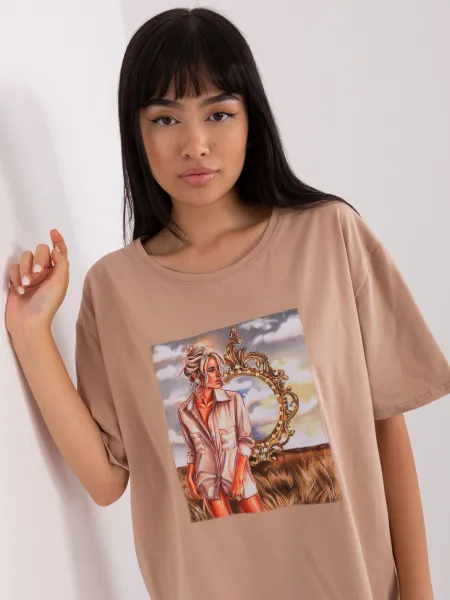 T-shirt-LK-TS-509353-1.33P-dark beige