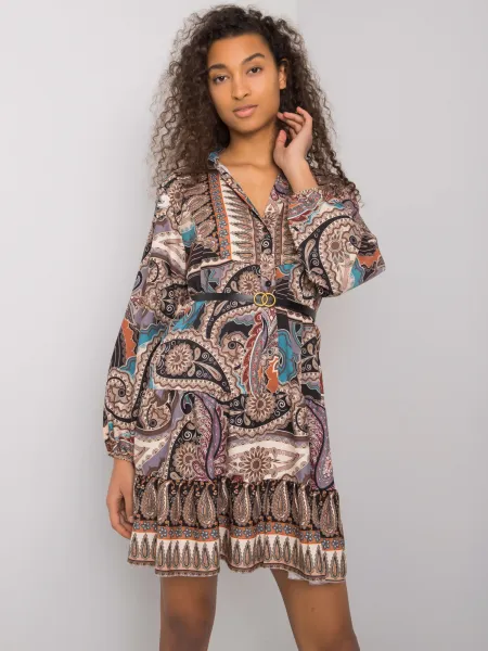 Dress-DHJ-SK-15053.61-black-beige