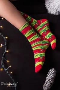 ZOOKSY/RAINBOW SOCKS Dúhové ponožky ponožky Zelenina v nádobe chilli hrachu s mrkvou 2 pármi