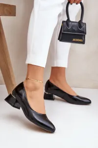 Lewski Shoes Kožené Lodičky Lewski 3118 Čierne