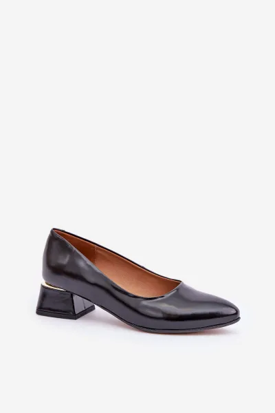 Lewski Shoes Kožené Lodičky Lewski 3118 Čierne