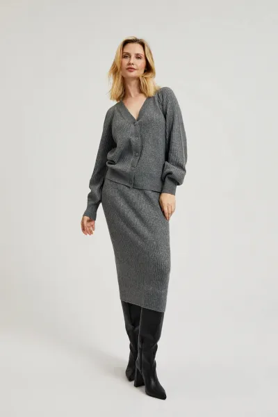 Women's knitted skirt MOODO - gray