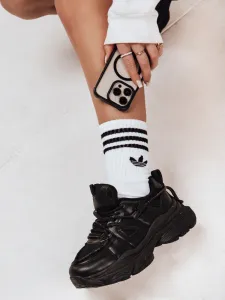 Dámske čierne sneakersy na hrubej podrážke