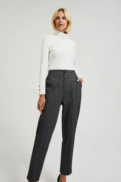 Women's cigarette pants MOODO - black