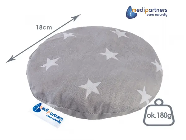 Medi Partners Children's cherry seed thermofor - White stars on gray