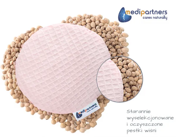 Medi Partners Thermofor with cherry seeds for children - Wafel- light pink