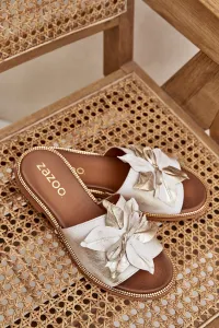 Lewski Shoes Šľapky S Dekoráciou Prírodná Koža Zazoo