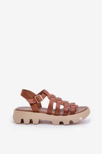 Lewski Shoes Kožené Dámske Sandále Zazoo 3695 Kameň