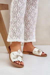 Lewski Shoes Sandy S Dekoráciou Prírodná Koža Zazoo 3667 Biele