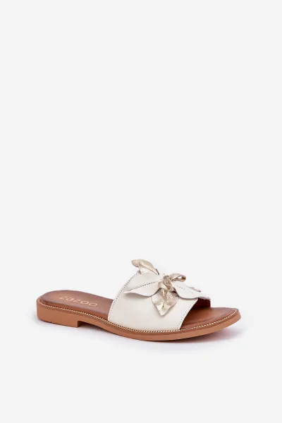 Lewski Shoes Sandy S Dekoráciou Prírodná Koža Zazoo 3667 Biele
