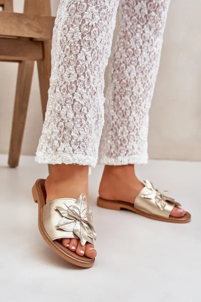 Lewski Shoes Šľapky S Dekoráciou Prírodná Koža Zazoo
