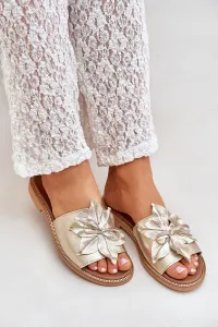 Lewski Shoes Šľapky S Dekoráciou Prírodná Koža Zazoo
