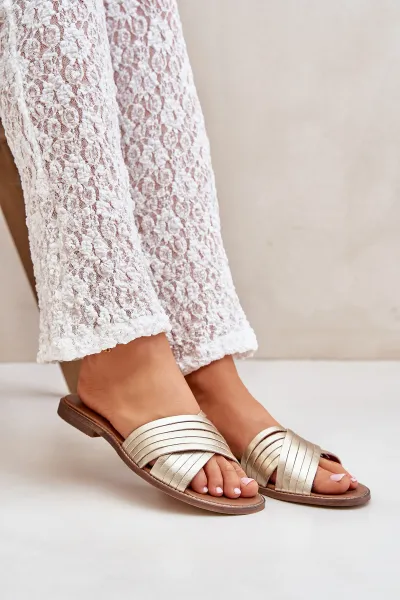 Kožené dámske papuče Lewski Shoes