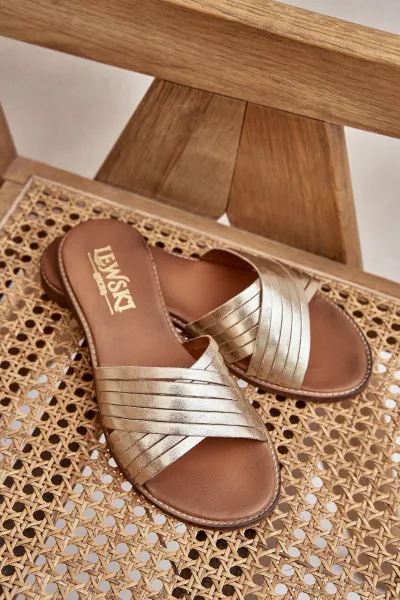 Kožené dámske papuče Lewski Shoes