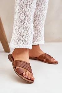 Kožené Dámske Šľapky Lewski Shoes