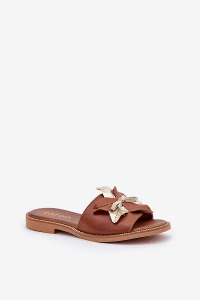 Lewski Shoes Šľapky S Dekoráciou Prírodná Koža Zazoo