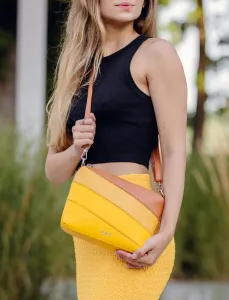 VUCH Coalie Striped Yellow Handbag