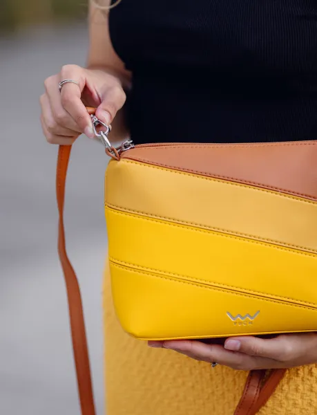 VUCH Coalie Striped Yellow Handbag